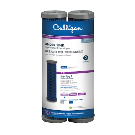 Culligan Culligan Under Sink Drinking Water Filter For Culligan, PK2 D-15